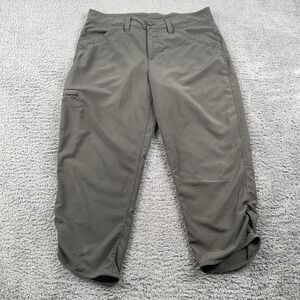 Eddie Bauer Pants Womens 6 Gray Stretch Crop Capri Outdoor Hiking Comfort 31x21